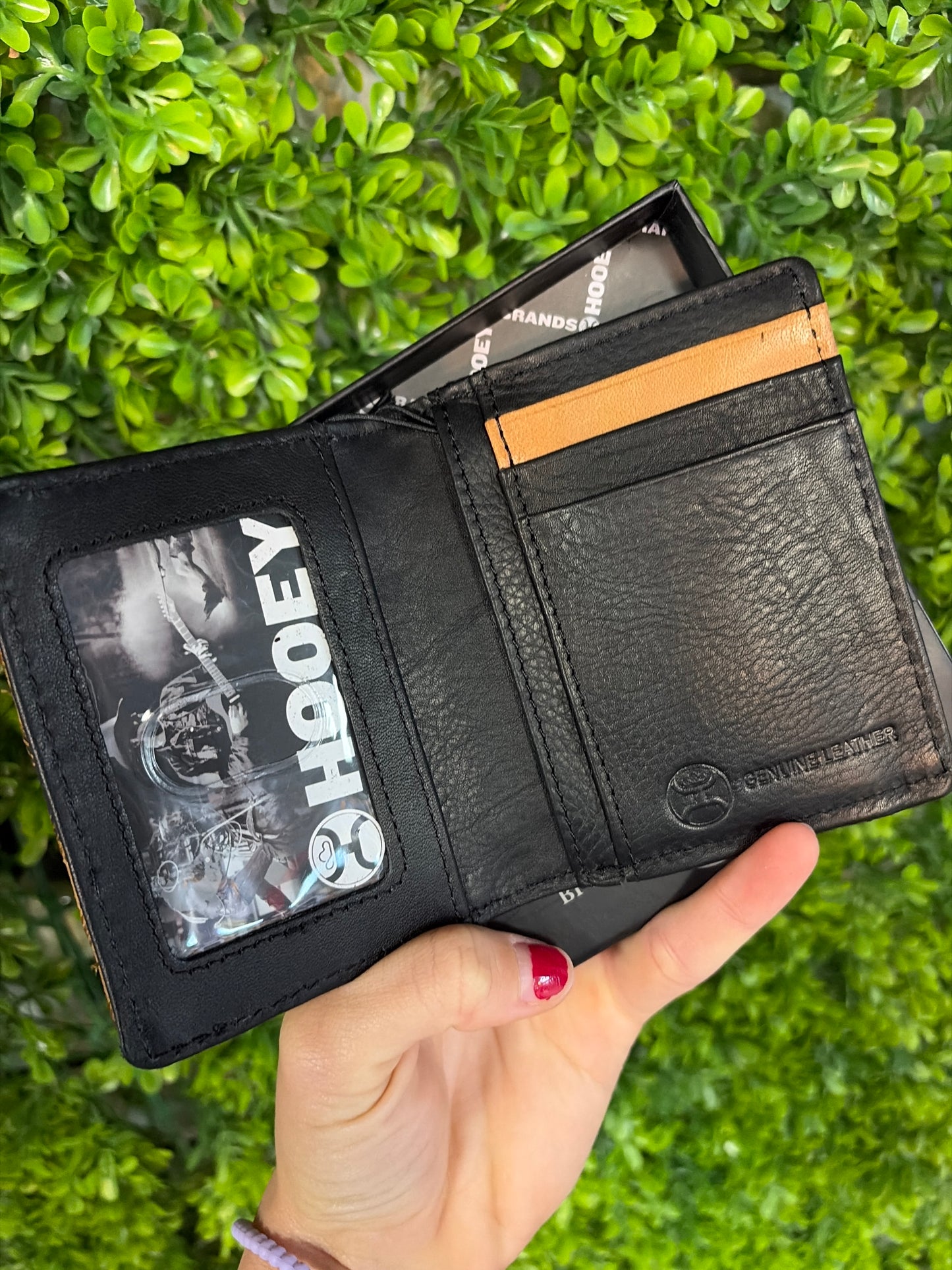 Hooey Patchwork Leather Bi-Fold Money Clip Wallet