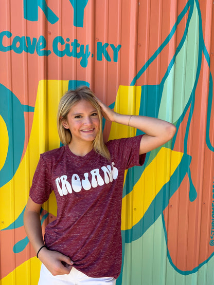 Groovy Trojans Marble Tee