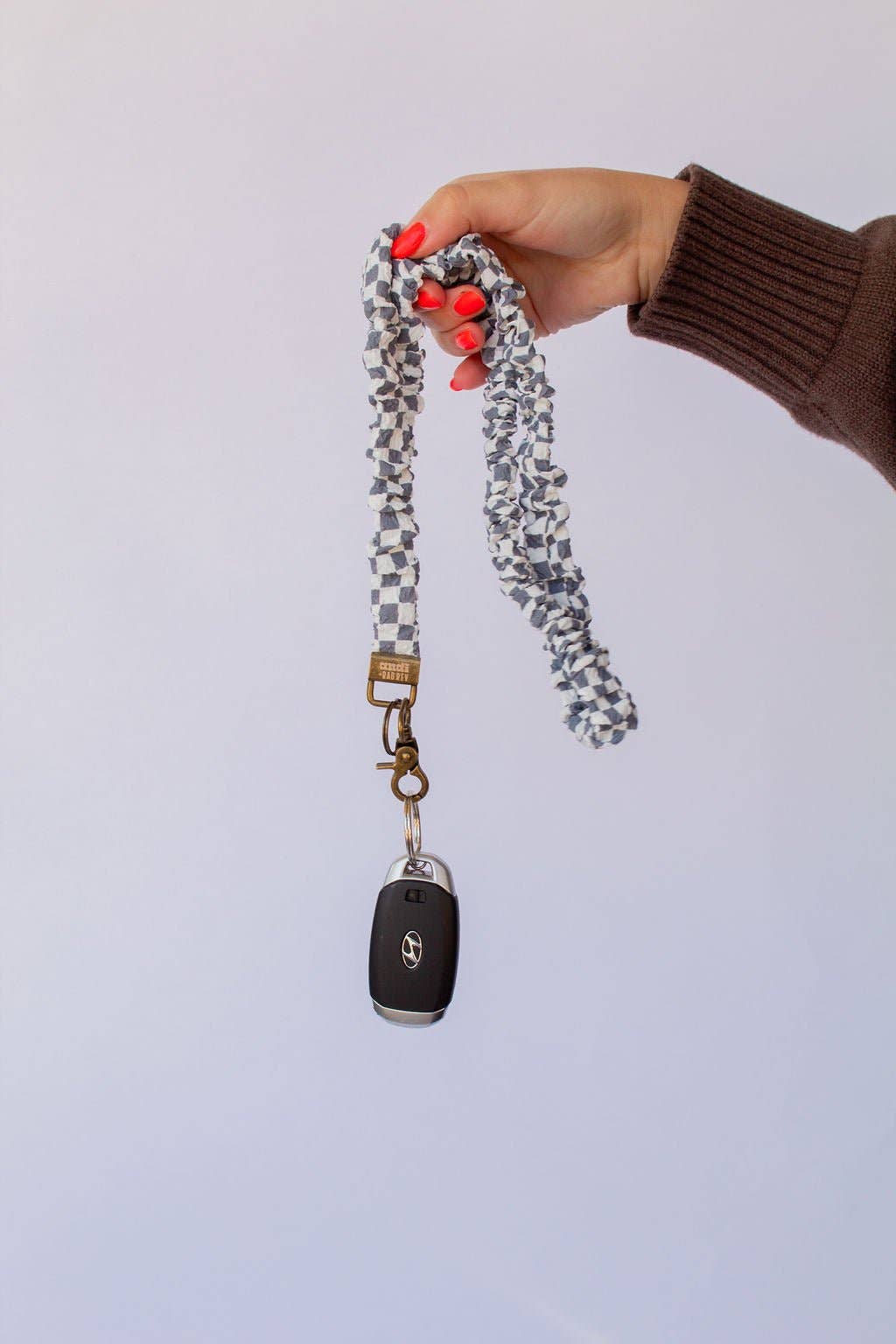 Andi x Rad Rev Grey Checkered Lanyard