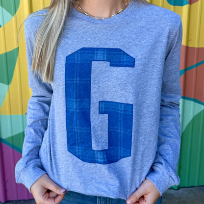 Plaid Varsity G Long Sleeve Tee