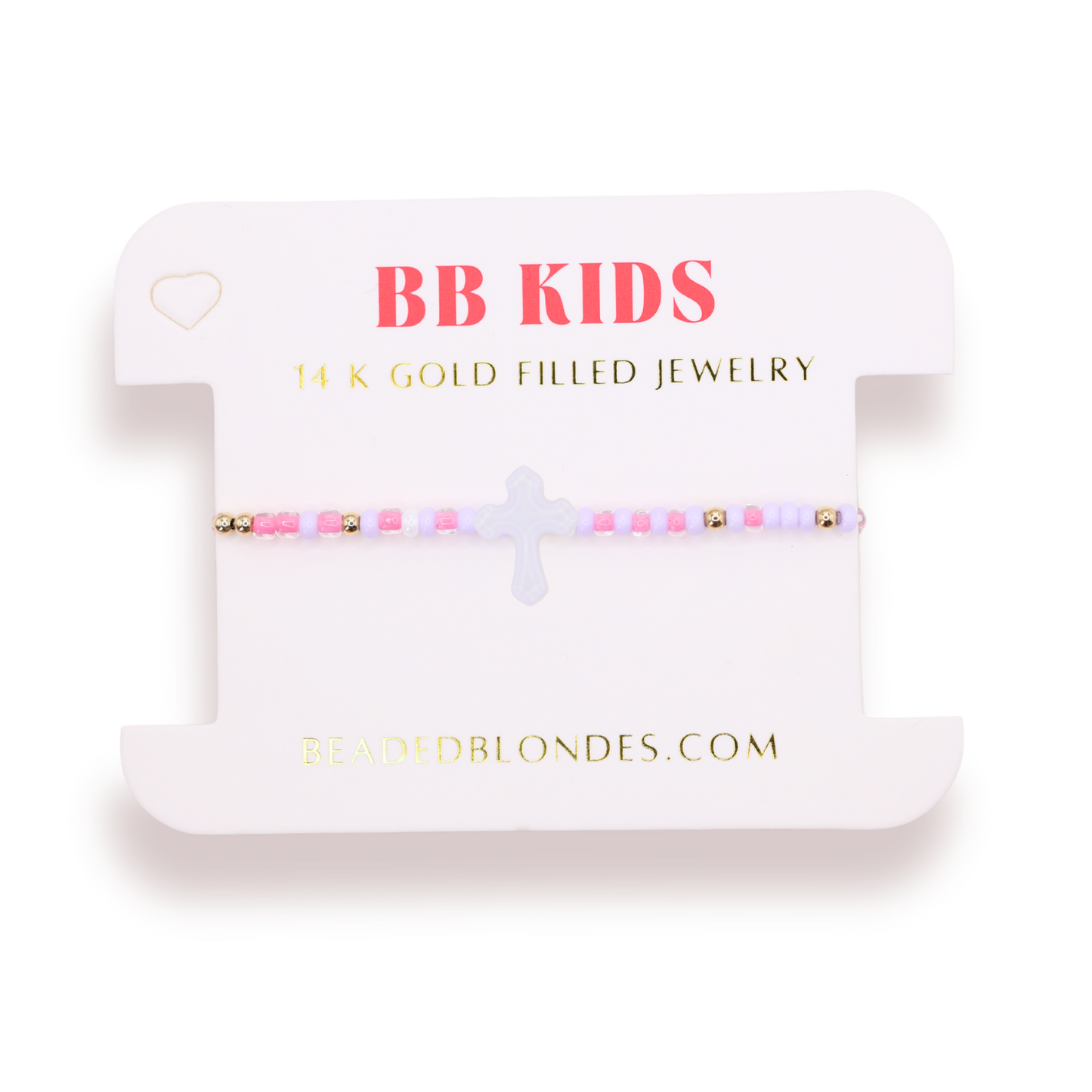 Lilac Cross Bracelet on Color (Kids Size)