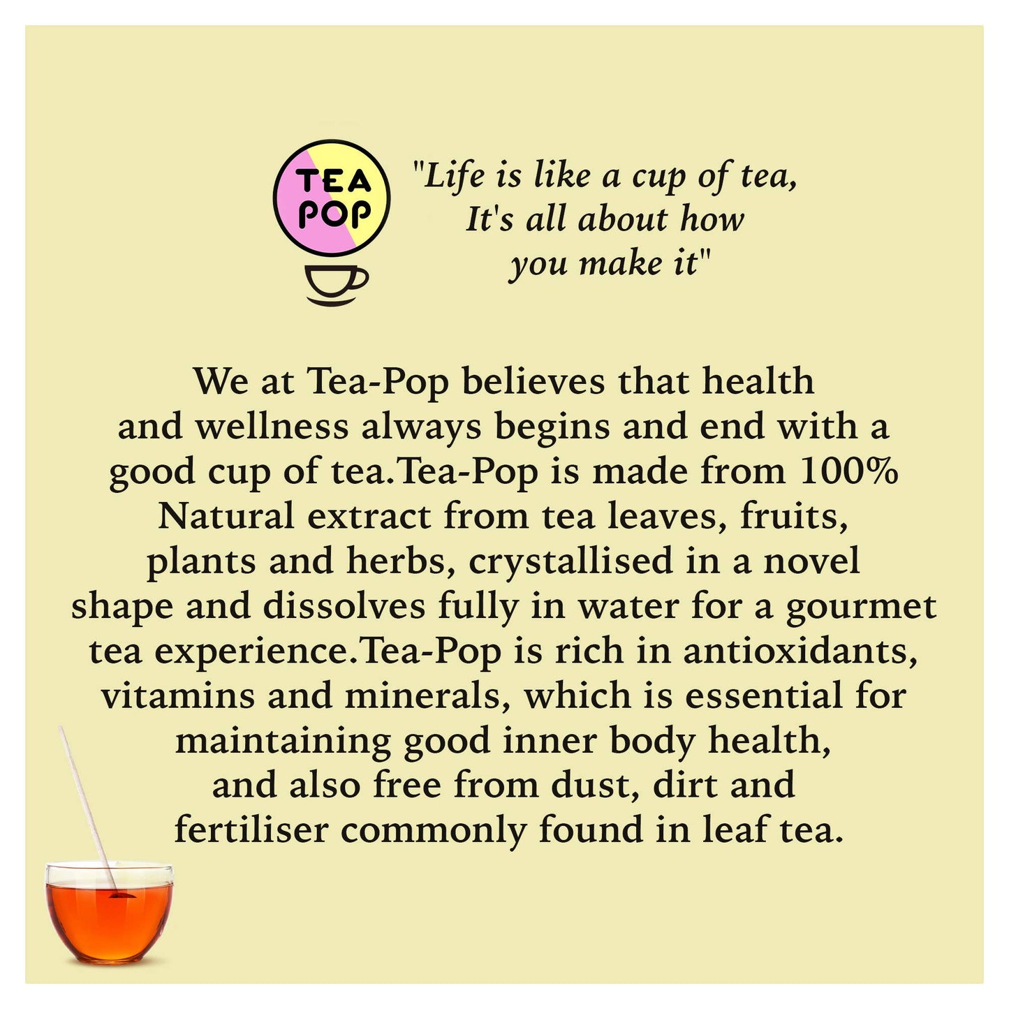 Herbal & Fruit Tea On-A-Stick!,100% Natural Crystallized Tea