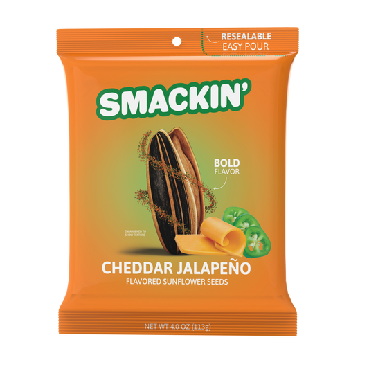 SMACKIN' Cheddar Jalapeño Sunflower Seeds (4 oz)