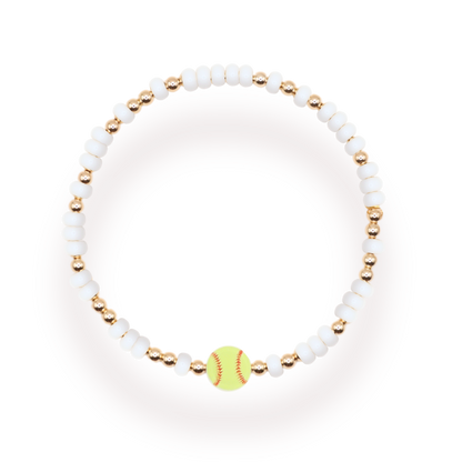 Softball Sprinkle Bracelet (Kids Size)