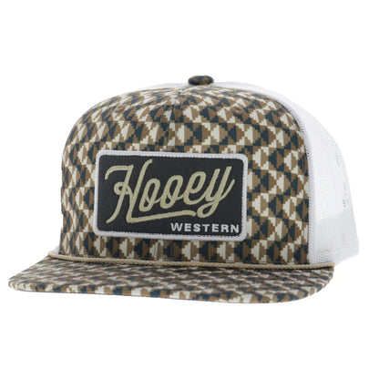 Hooey Lakota Trucker Snapback Hat - Tan/White