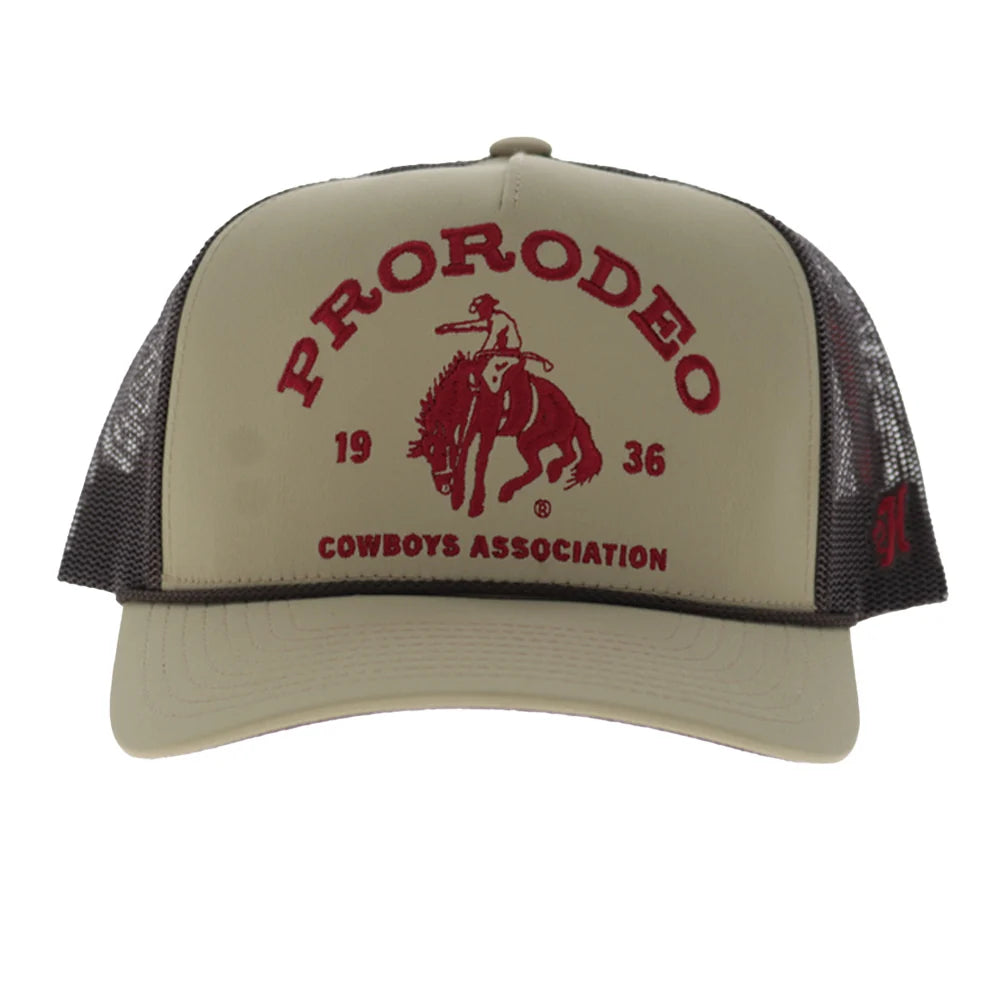 Hooey ProRodeo Trucker Snapback Hat - Tan/Brown