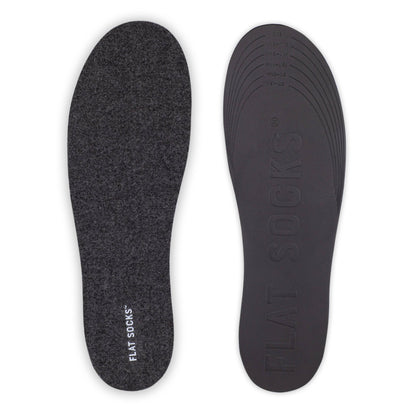 Dark Heather Grey FLAT SOCKS: Small (up to Women's 11, Men's 10)