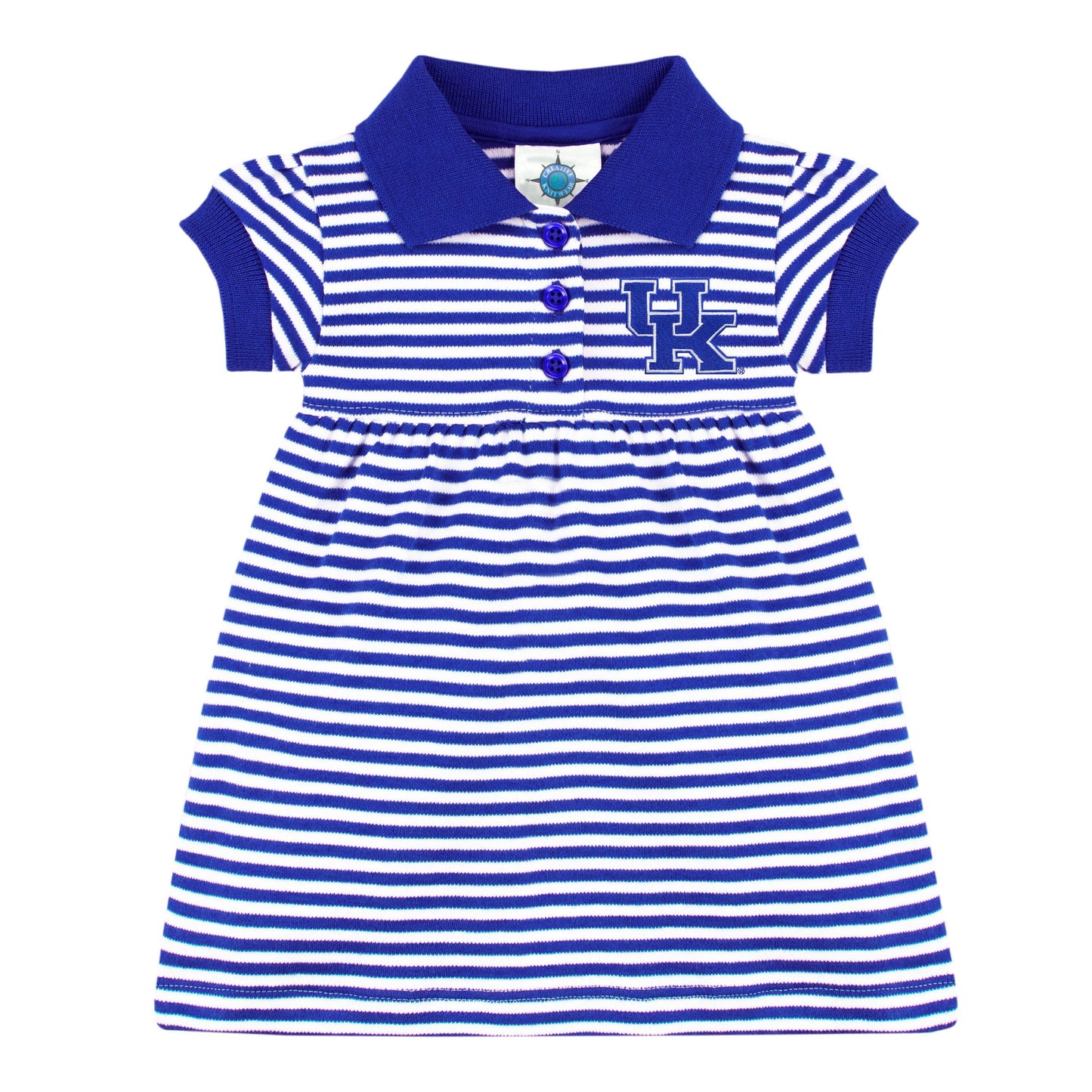 Kentucky Wildcats Striped Game Day Dress With Bloomer:Royal Blue 0-3M