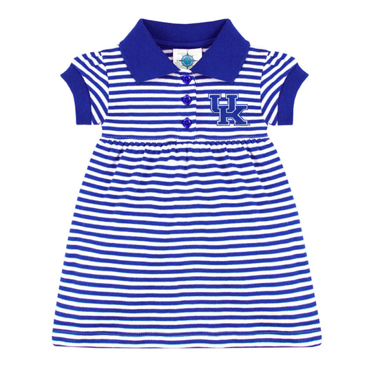 Kentucky Wildcats Striped Game Day Dress With Bloomer: Royal Blue 6-9M