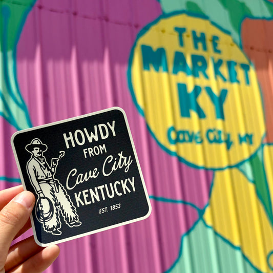 Howdy From Cave City Sticker
