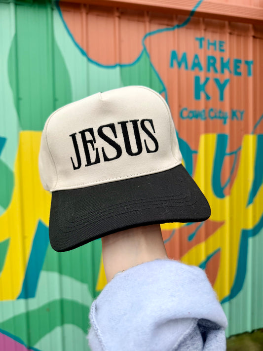 Black & Beige Jesus Hat