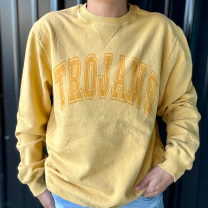 Trojans Monotone Semi Corded Sweatshirt- Gold