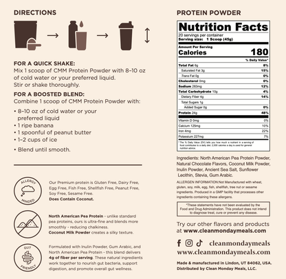 Plant-Based Protein: Chocolate Shake / Single-Serving Stick Pack