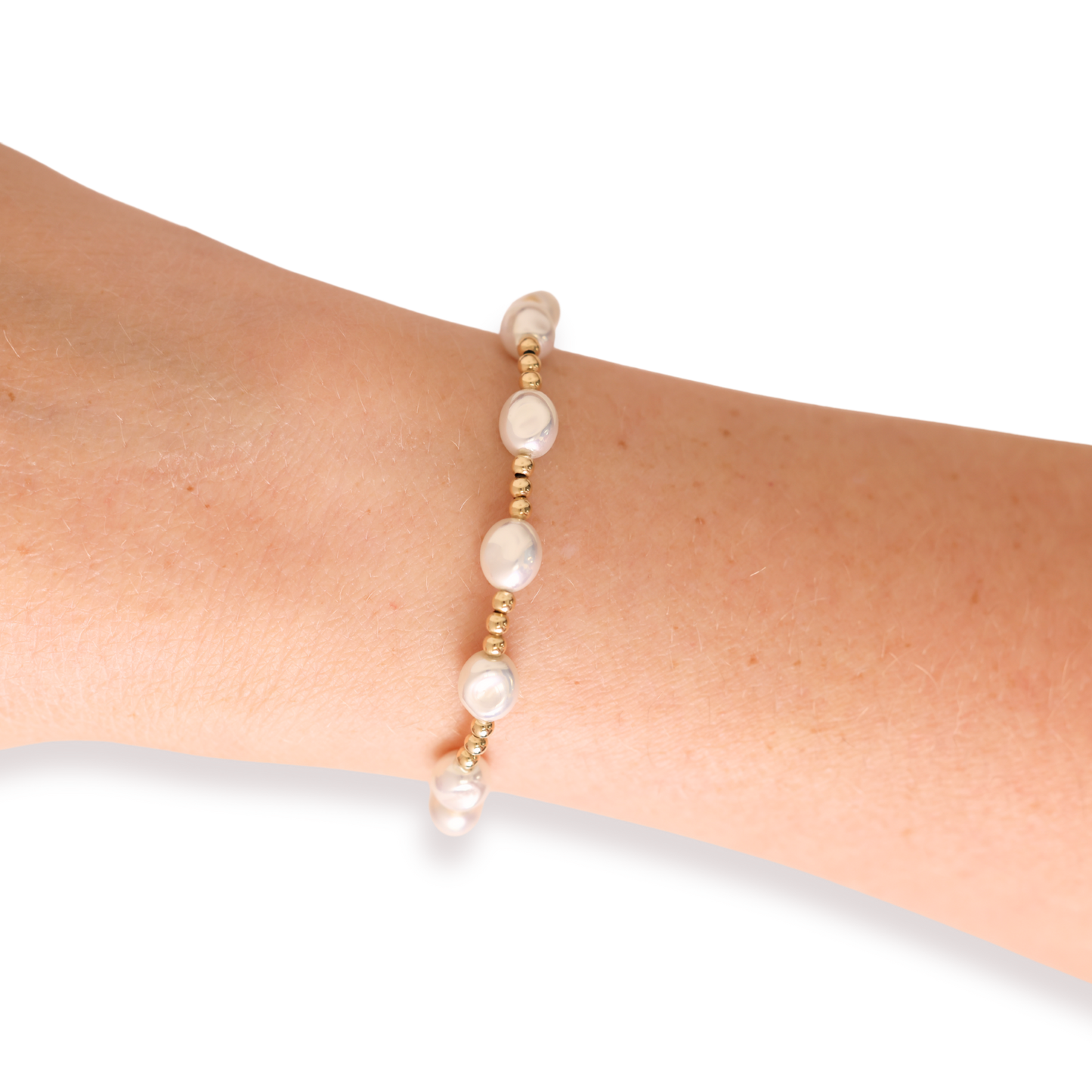 Bri Pearl Bracelet in Gold: Standard 6.75 Inch