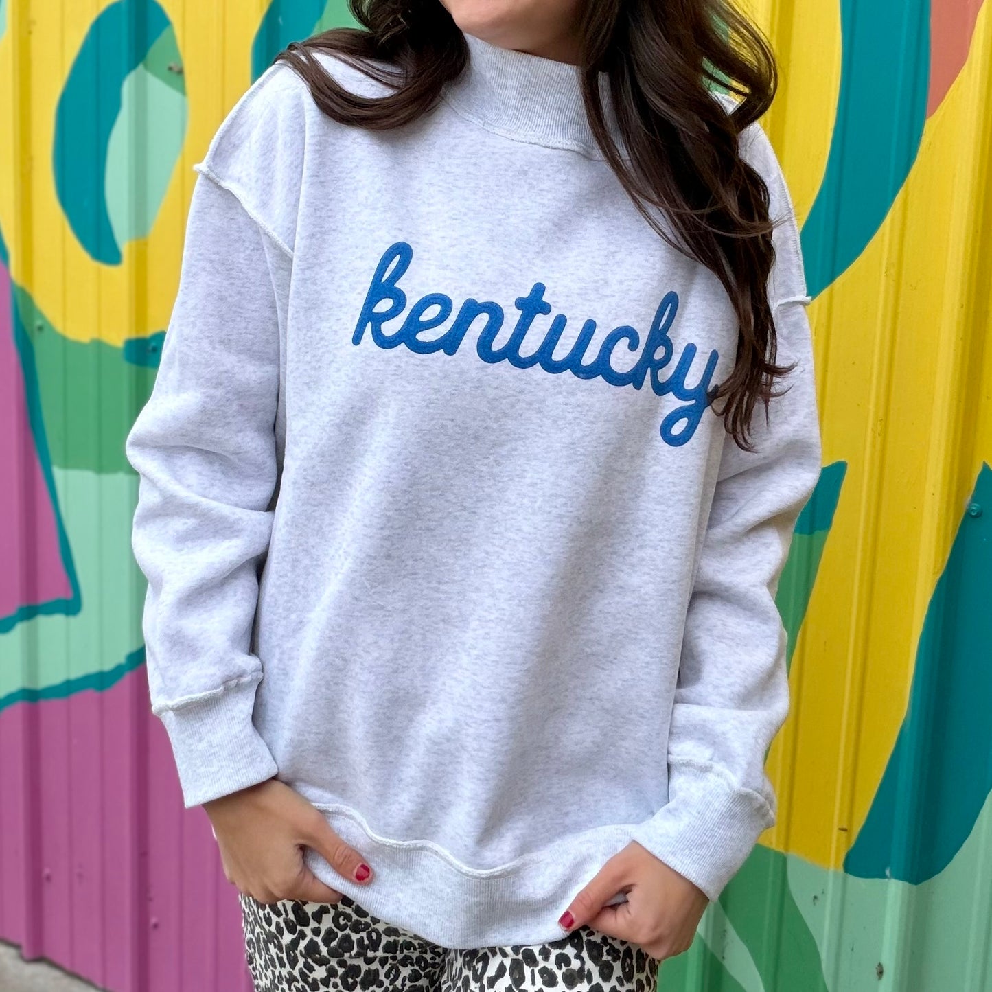 Kentucky Grey Mock Neck