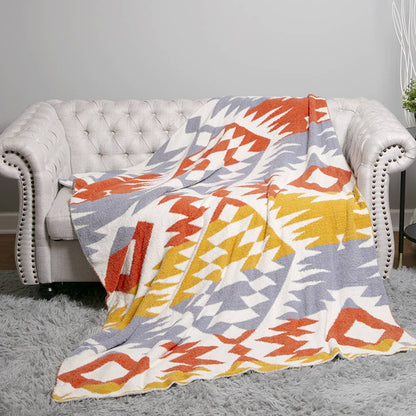Tribal Pattern Cozy Soft Throw Blanket : 02 / ONE SIZE