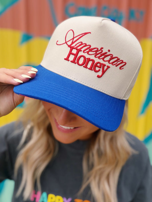 America Honey Red & Blue Trucker Hat