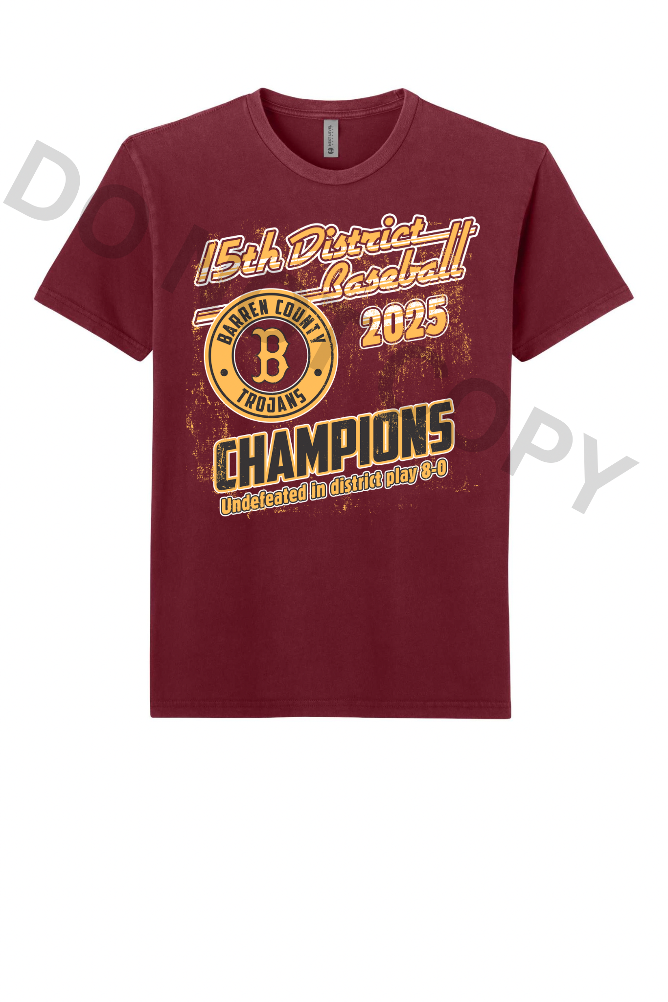 2025 15th District Baseball Championship Tees