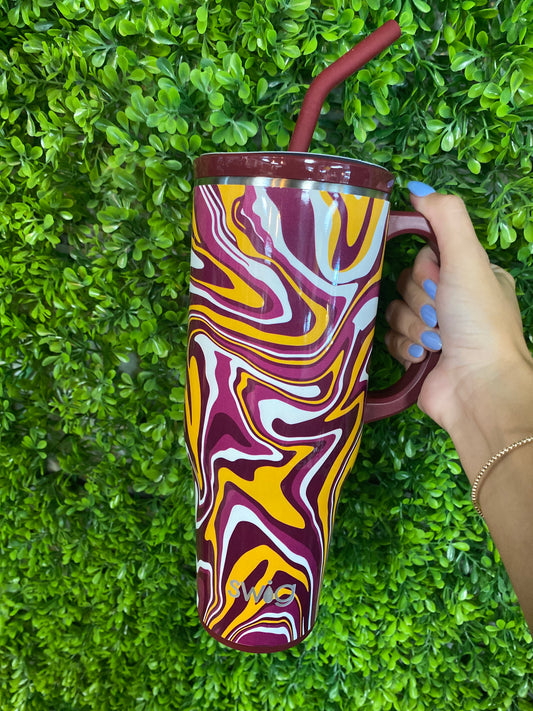 40oz Mega Mug Fanzone Maroon + Yellow