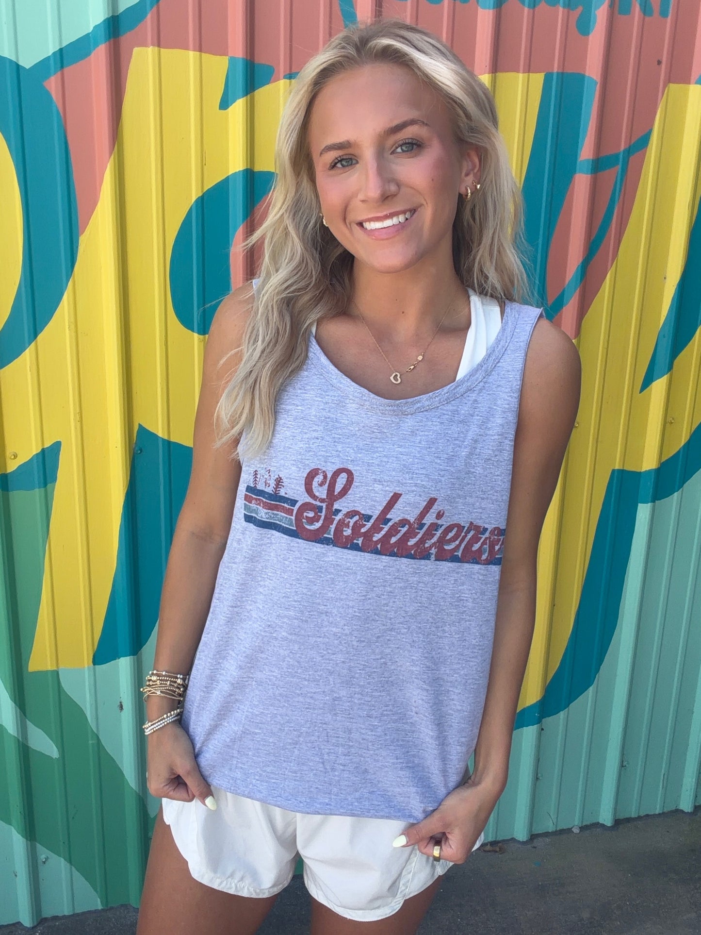 Retro SOKY Soldiers Unisex Tank - Gray