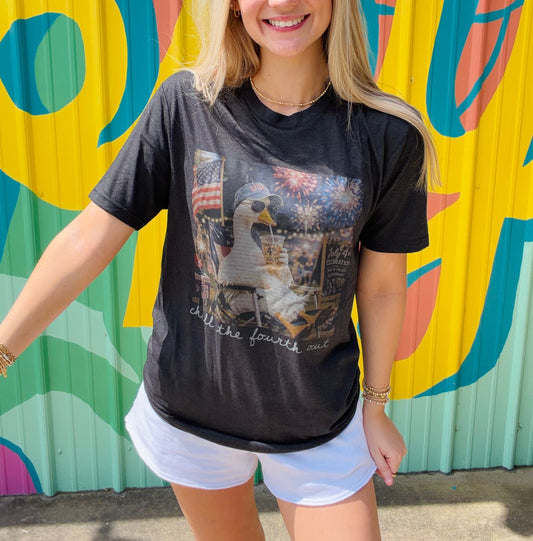 Chill The Fourth Out Goose Tee