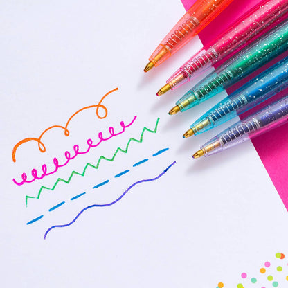 Gel Pen Set - Asst Colors w/ Sparkles - 5 Piece Set