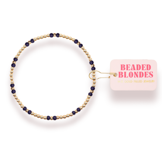 Navy Hazel Bracelet: Standard 6.75 inch