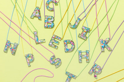 Chain Necklace - Letters - Colorful Confetti - L