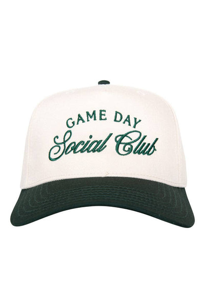 Game Day Social Club Two-Toned Vintage Hat: Black and Tan
