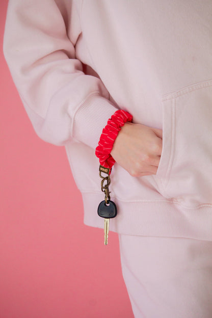Red Striped Keychain