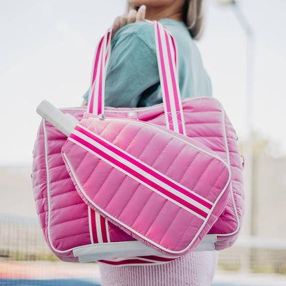 Pickleball Tote Bag (Hot Pink): Hot Pink