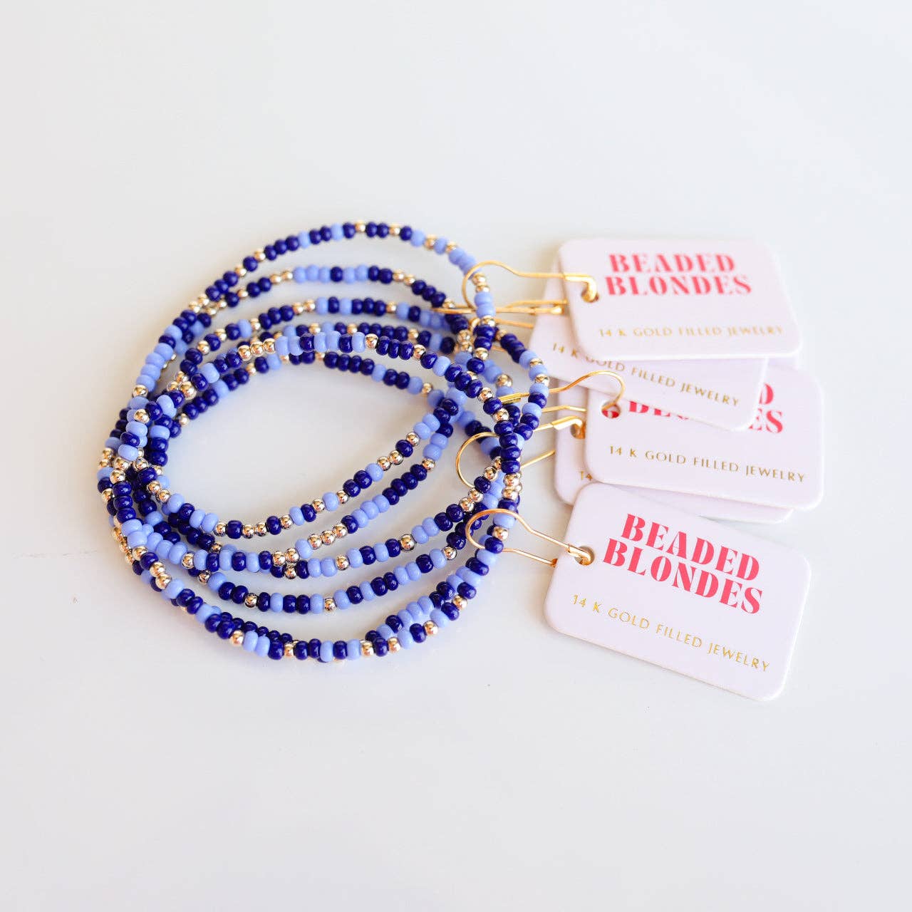 Denim Sprinkle Bracelet: Standard 6.75 inch