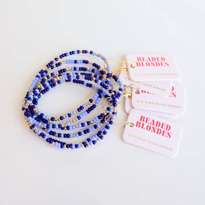 Denim Sprinkle Bracelet: Standard 6.75 inch