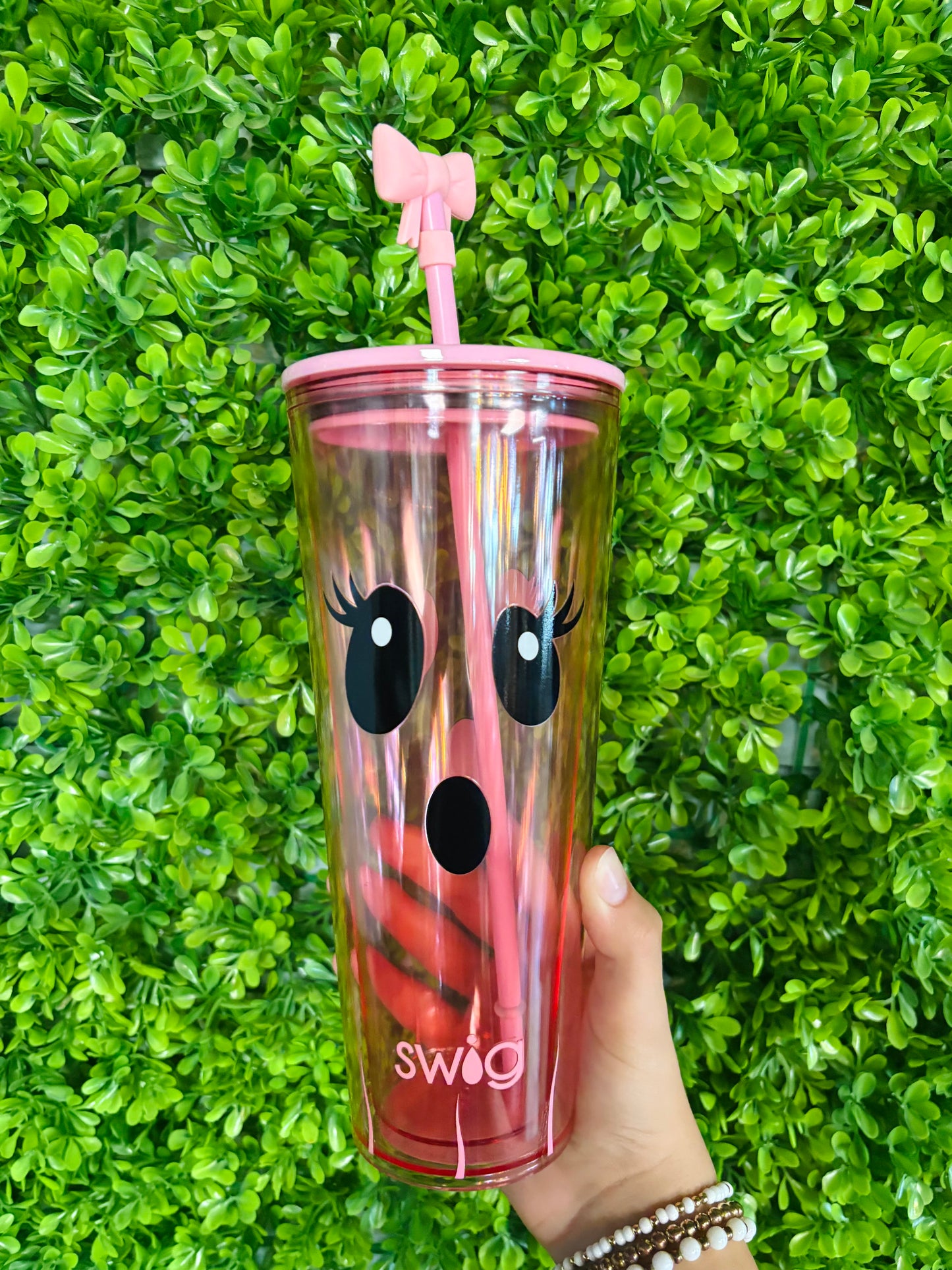 Swig 24 Oz Boo Crew Ghost Plastic Tumbler