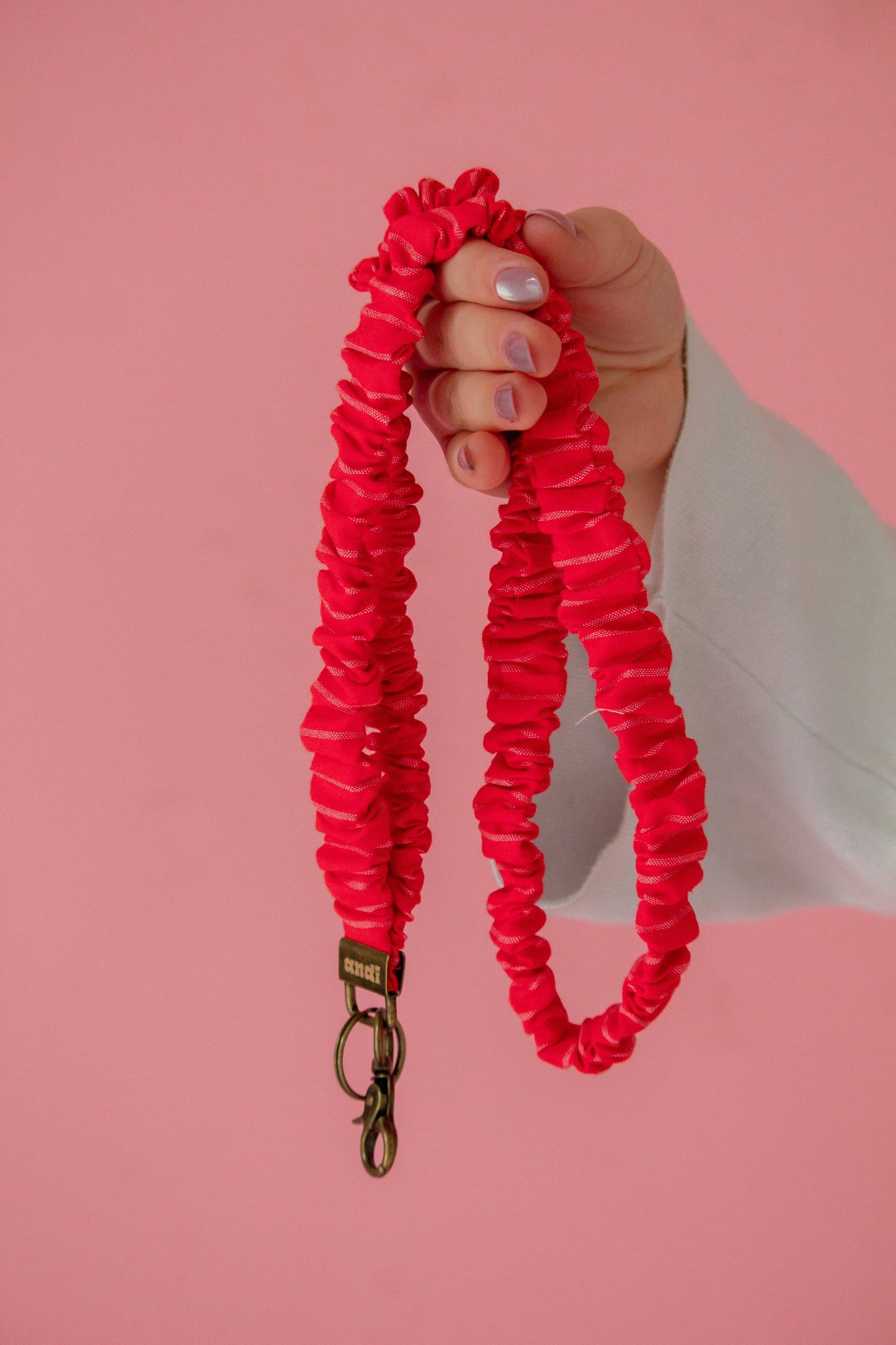 Red Striped Lanyard