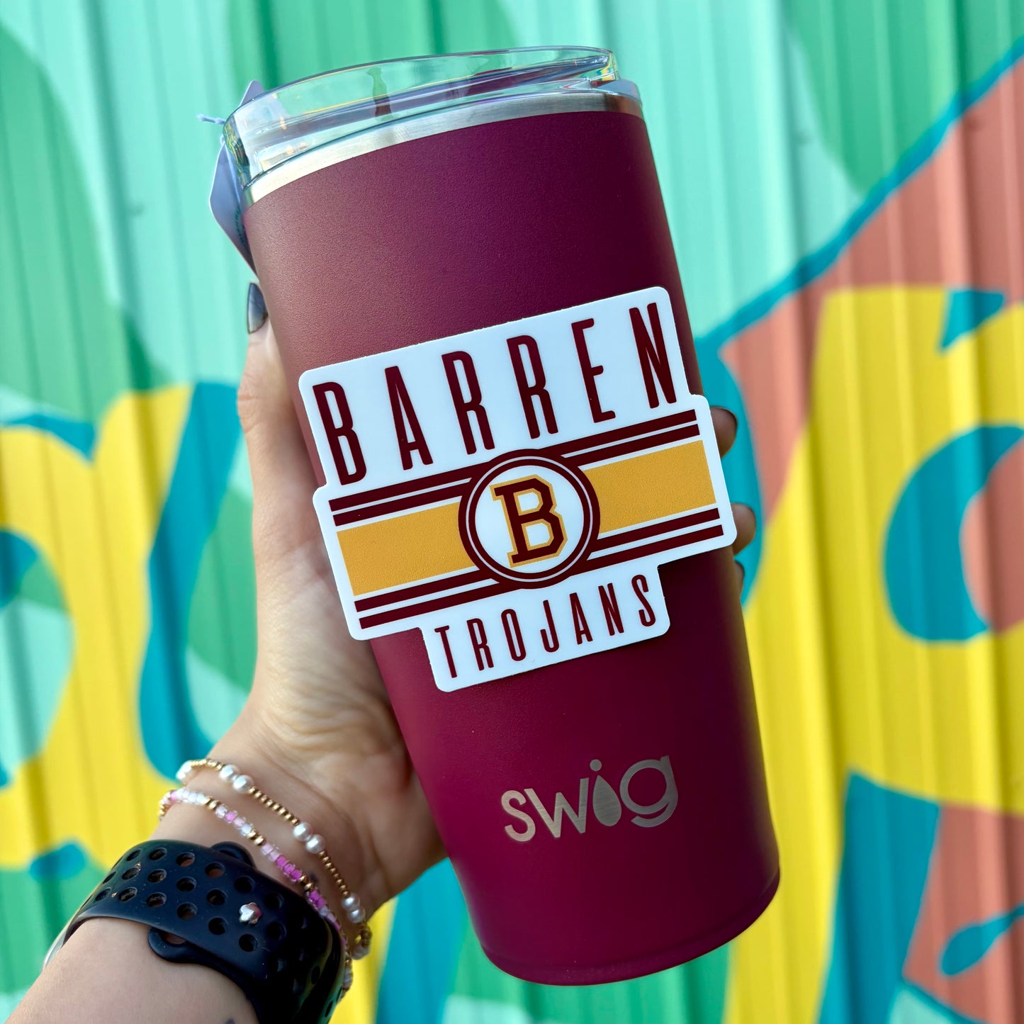 Barren Trojans Vintage Sticker