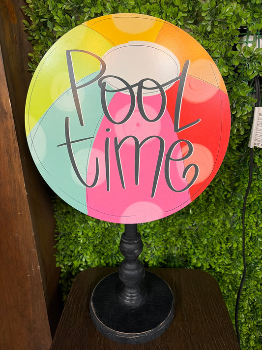 Pool Time Beach Ball Topper