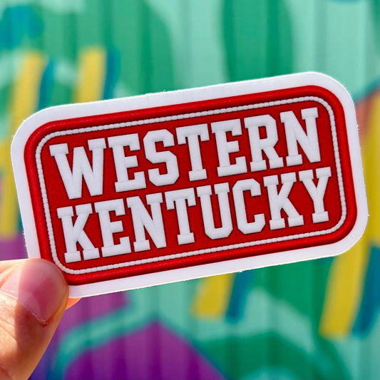 Western Kentucky Faux Patch Sticker