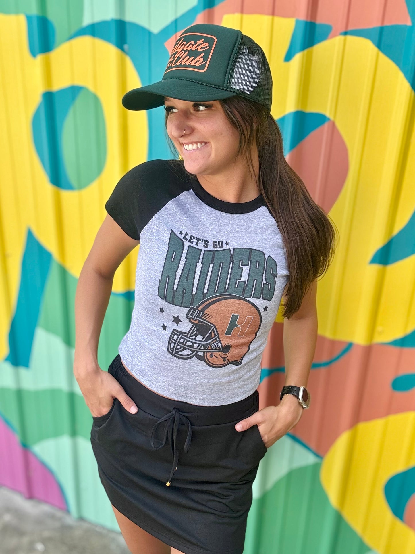 Let’s Go Raiders Football Baby Doll Tee