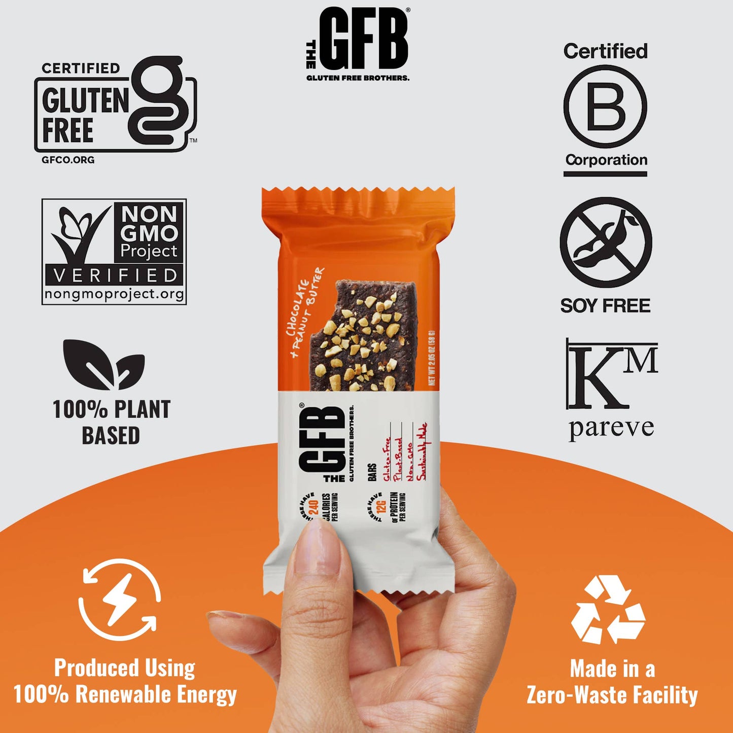 The GFB: Chocolate Peanut Butter Protein  Snack Bar