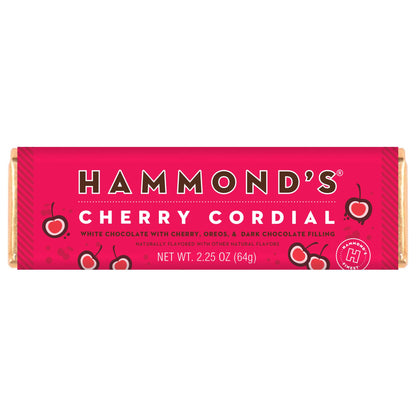 Candy Bar - White & Dark Chocolate - Cherry Cordial - 2.25oz