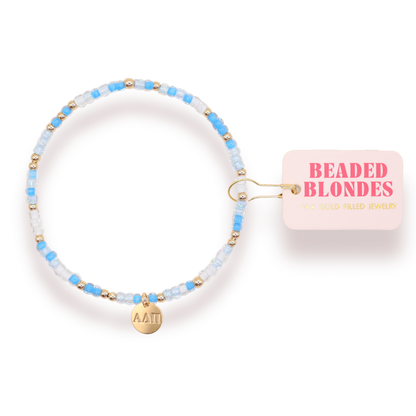 Alpha Delta Pi Sprinkle Charm Bracelet: Standard 6.75 inch