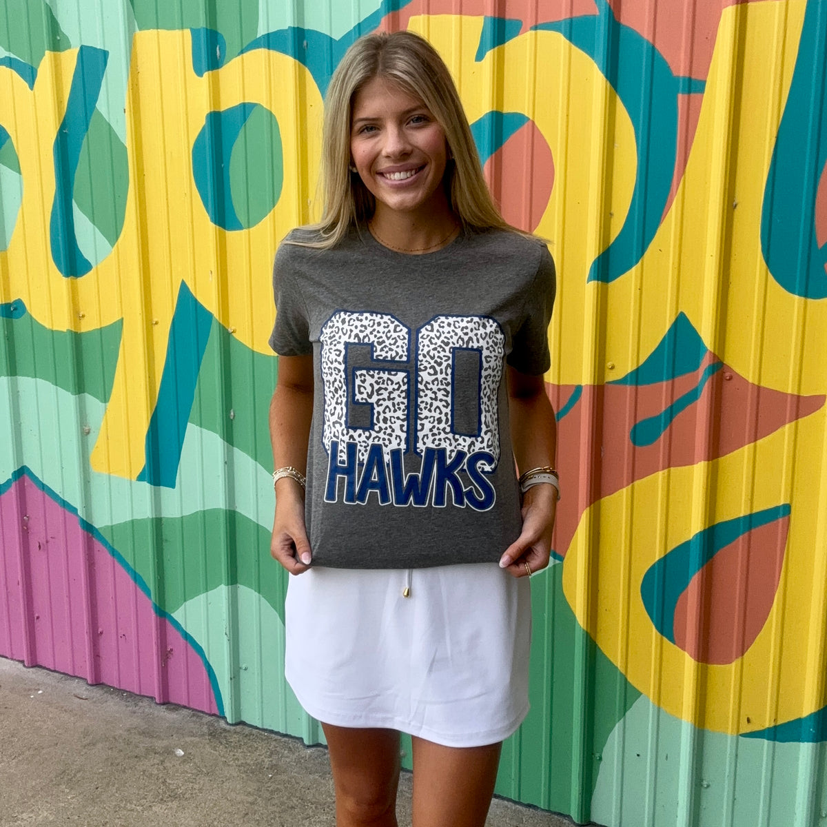 Go Hawks Cheetah Print Tee