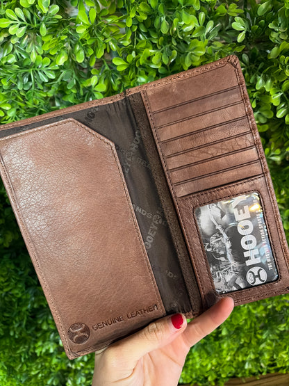 Hooey Basket Weave Embossed Roughout Rodeo Wallet