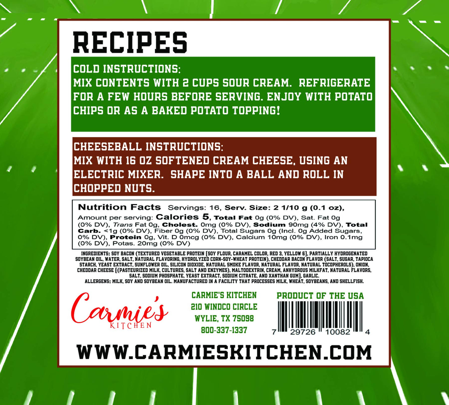 Pigskin Bacon Cheddar Dip Mix - Game Day Collection