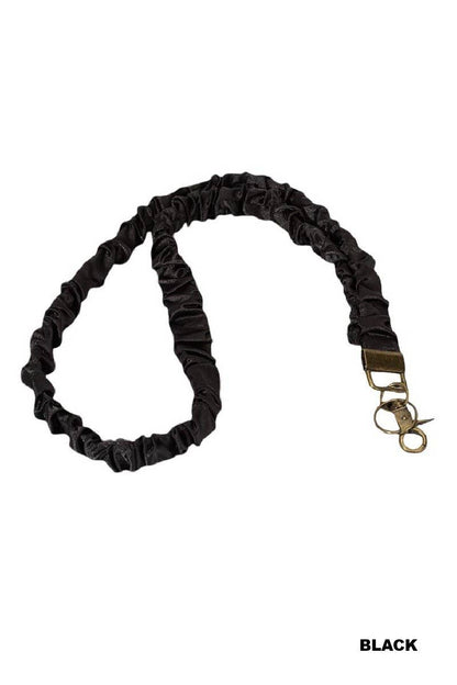 Trendy Scrunchie Lanyard: Black
