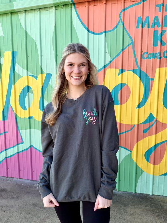 Find Joy Embroidered Sweatshirt