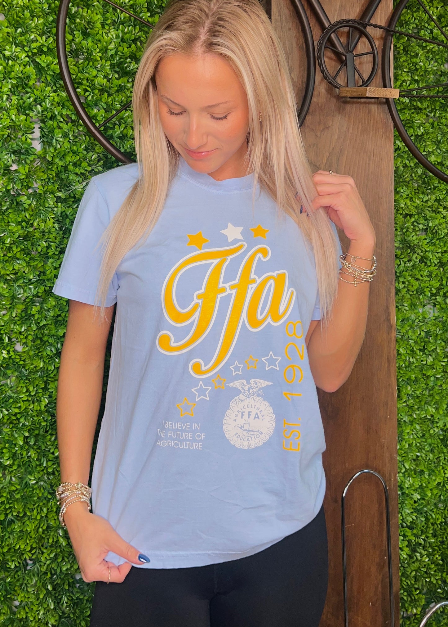 FFA Star Light Blue Comfort Color Tee