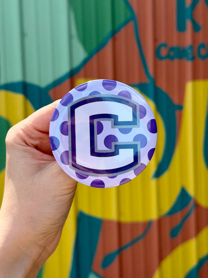 Caverna Colonels Polka Dot Button
