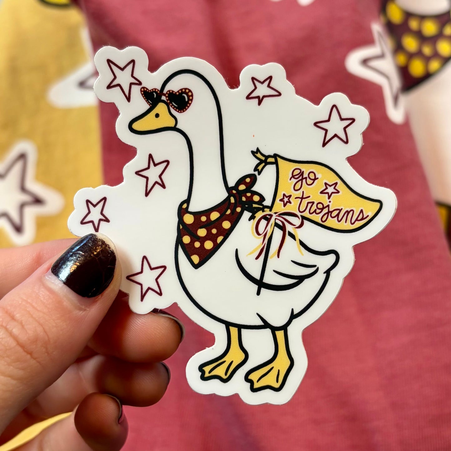 Go Trojans Goose Sticker